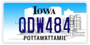 QDW484  license plate in IA