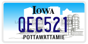 QEC521  license plate in IA