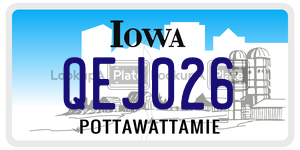 QEJ026  license plate in IA