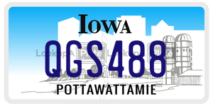 QGS488  license plate in IA