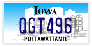QGT496  license plate in IA