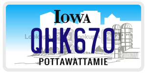 QHK670  license plate in IA