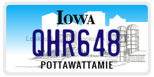 QHR648  license plate in IA