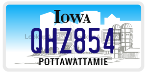 QHZ854  license plate in IA