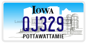 QJ329 license plate in Iowa