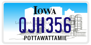 QJH356  license plate in IA