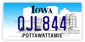 QJL844  license plate in IA