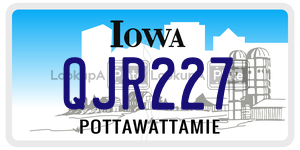 QJR227  license plate in IA