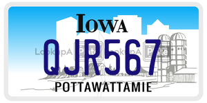 QJR567  license plate in IA