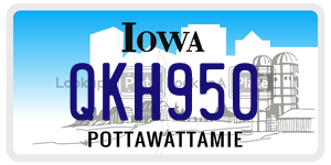 QKH950  license plate in IA