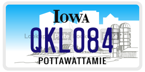 QKL084  license plate in IA