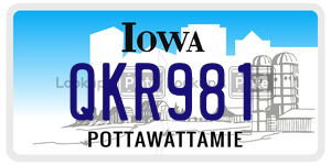 QKR981  license plate in IA