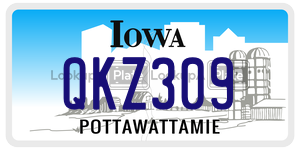 QKZ309  license plate in IA