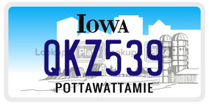 QKZ539  license plate in IA
