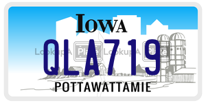 QLA719  license plate in IA