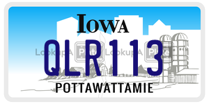 QLR113  license plate in IA