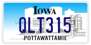 QLT315  license plate in IA