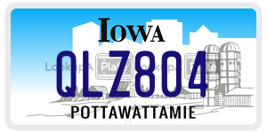 QLZ804  license plate in IA