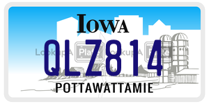 QLZ814  license plate in IA