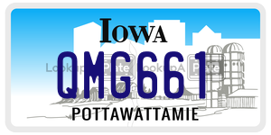 QMG661  license plate in IA