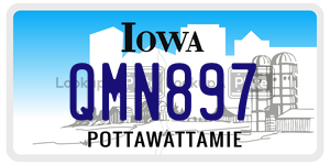 QMN897  license plate in IA
