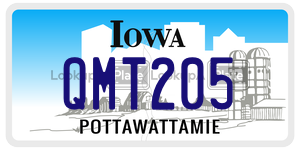 QMT205  license plate in IA