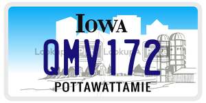 QMV172  license plate in IA