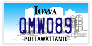 QMW089  license plate in IA
