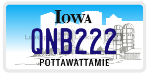 QNB222  license plate in IA