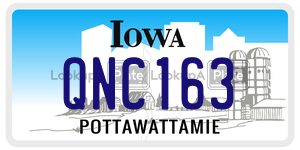 QNC163  license plate in IA