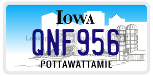 QNF956  license plate in IA