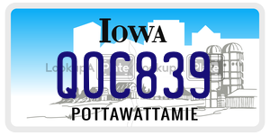 QOC839  license plate in IA