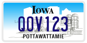 QOV123  license plate in IA