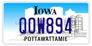 QOW894  license plate in IA