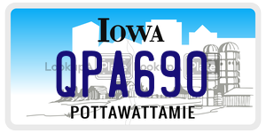 QPA690  license plate in IA
