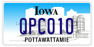 QPC010  license plate in IA