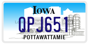QPJ651  license plate in IA