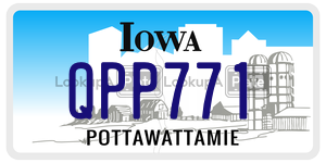 QPP771  license plate in IA