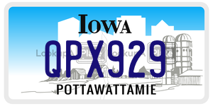 QPX929  license plate in IA
