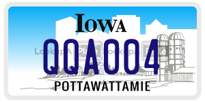 QQA004  license plate in IA