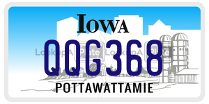 QQG368  license plate in IA