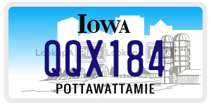 QQX184  license plate in IA