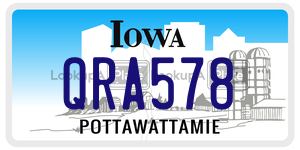QRA578  license plate in IA