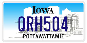 QRH504  license plate in IA