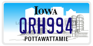QRH994  license plate in IA