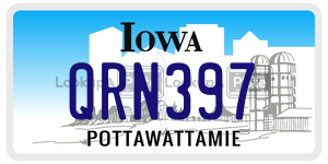 QRN397  license plate in IA