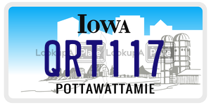 QRT117  license plate in IA