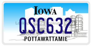 QSC632  license plate in IA