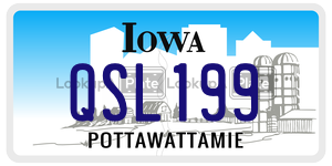 QSL199  license plate in IA