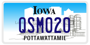 QSM020  license plate in IA